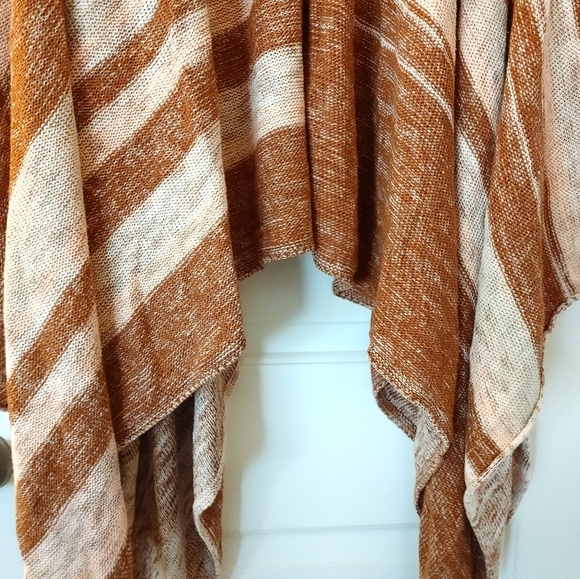 Free People Boho Striped Oversized Wrap/Cardigan~ Size L - Picture 12 of 13
